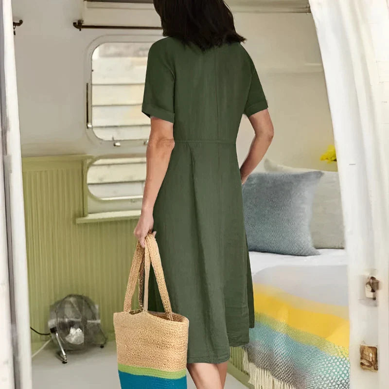 Vestido Chemise Midi Soltinho (+BOLSA DE BRINDE)