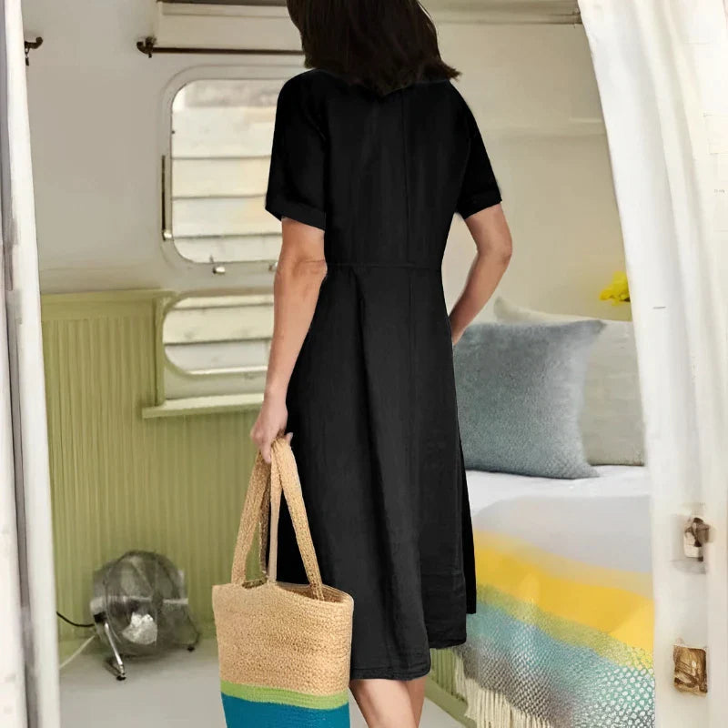 Vestido Chemise Midi Soltinho (+BOLSA DE BRINDE)